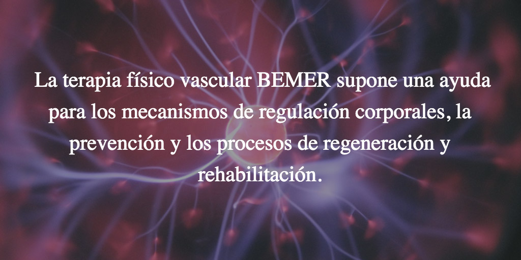  la terapia físico vascular BEMER supone una ayuda para los mecanismos de regulación corporales, la prevención y los procesos de regeneración y rehabilitación
