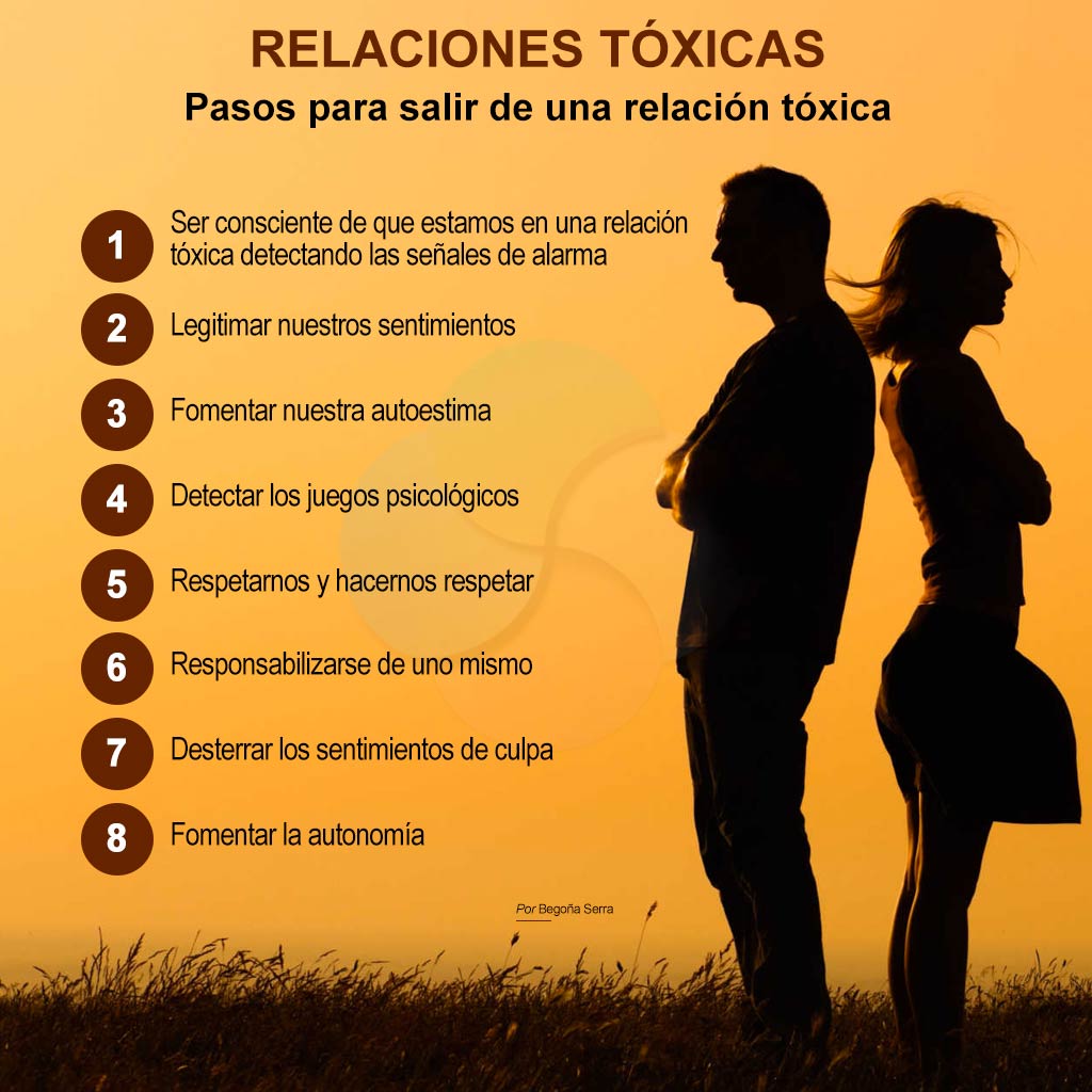 8 pasos para salir de una relación tóxica - infográfico