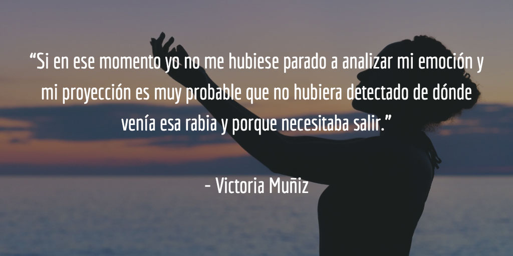 Analizar la emoción y proyección para detectar de dónde venía la rabia y porque se necesita salir