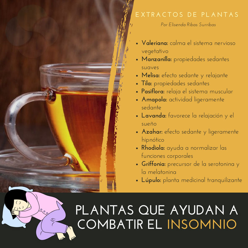 Extractos de plantas que ayudan a reducir el insomnio