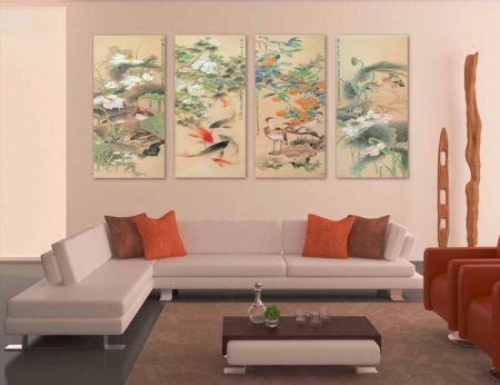 Ejemplo de una habitación decorada siguiendo el estilo Feng Shui