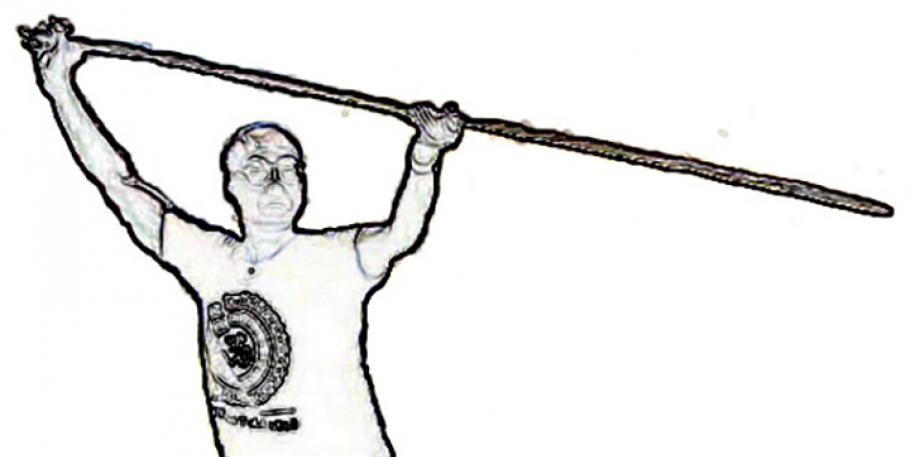 Práctica de Tai Chi con palo largo