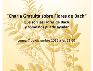 Charla sobre flores de bach