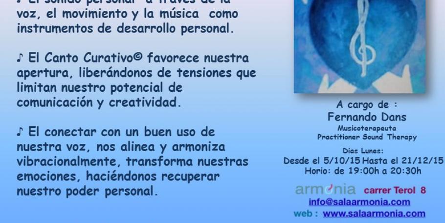 Curso de canto curativo